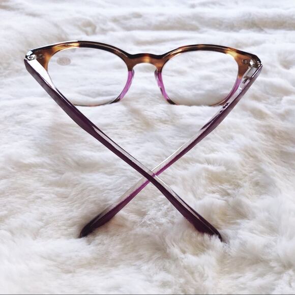 Lexi Purple & Brown Round Rim Reader Glasses - Picture 5 of 11